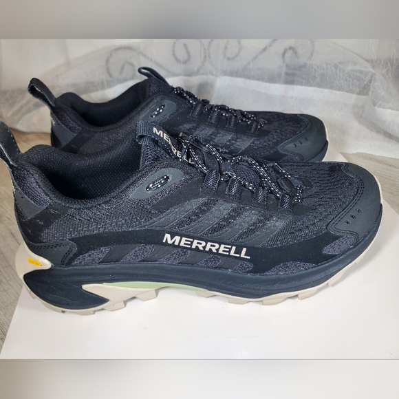 Merrell Womens Moab Speed 2 Black Hiking Trail Boot SIZE 7.5 - Picture 2 of 14